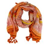 Cód. L0450b - Lenço Grande - Laranja