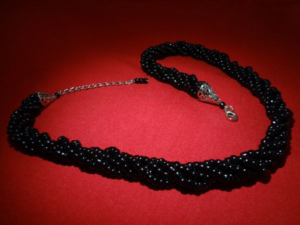 Cód. C1310 - Colar torsade negro
