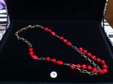 Cód. C0807j - Colar com pedras vermelhas