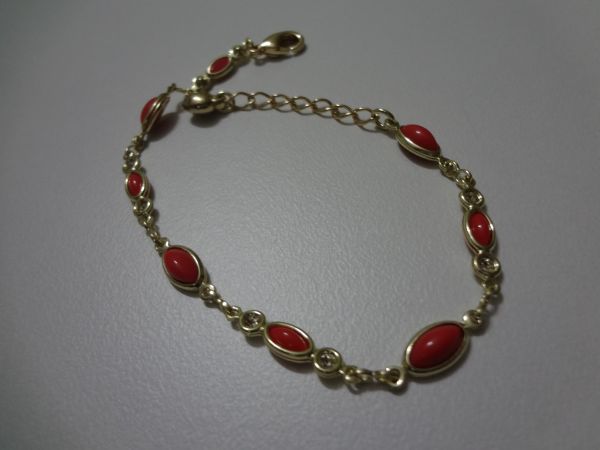 Cód. P1262f - Pulseira folheada a ouro 18k - strass & pedras