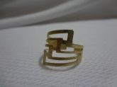 Cód. A1184f - Anel craquelado, folheado a ouro 18k,ajustável