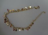 Cód. P1206f - Pulseira com strass folheada a ouro 18k