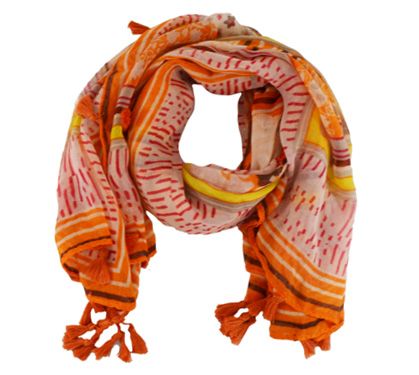 Cód. L0450b - Lenço Grande - Laranja