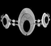 Cód. P4414b - Pulseira de metal com strass