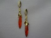 Cód. B1216f - Brinco de zirconia folheado a ouro 18k