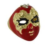 Cód. A4426b - Anel de metal com pedras e strass