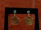 Cód. B1126g - Brinco folheado a ouro 18k - Flor