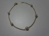 Cód. P4296g - Pulseira folheada a ouro 18k -Pérola Sintética